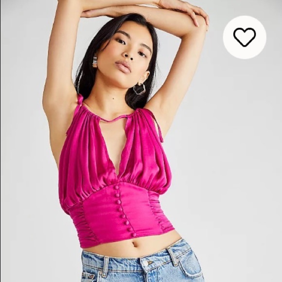 Free people XS bugambilia colored top - Picture 3 of 3